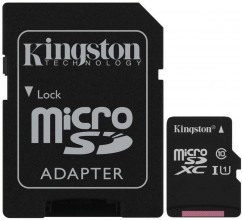 Kingston Canvas Select microSDXC 64GB UHS-I Class 10 + SD Adapter