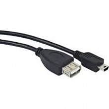 KABEL USB MINI BM->AF USB 2.0 OTG 15cm