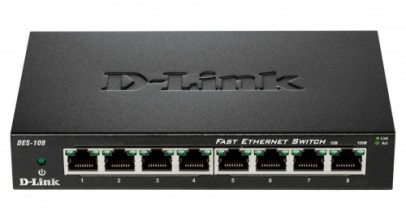 D-LINK DES-108 8x100Mbps Desktop Switch Metal