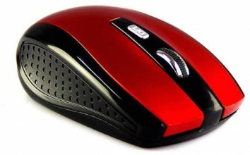 RATON PRO - Wireless optical mouse, 1200 cpi, 5 buttons, color red