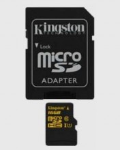 Kingston Micro SDHC 16GB CL10 UHS-1 (read/write;90/45MB/s)