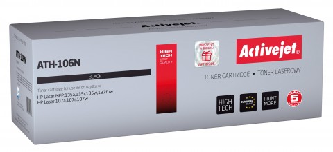 Activejet ATH-106N laser toner cartridge for HP printer (HP 106A W1106A compatible, new)