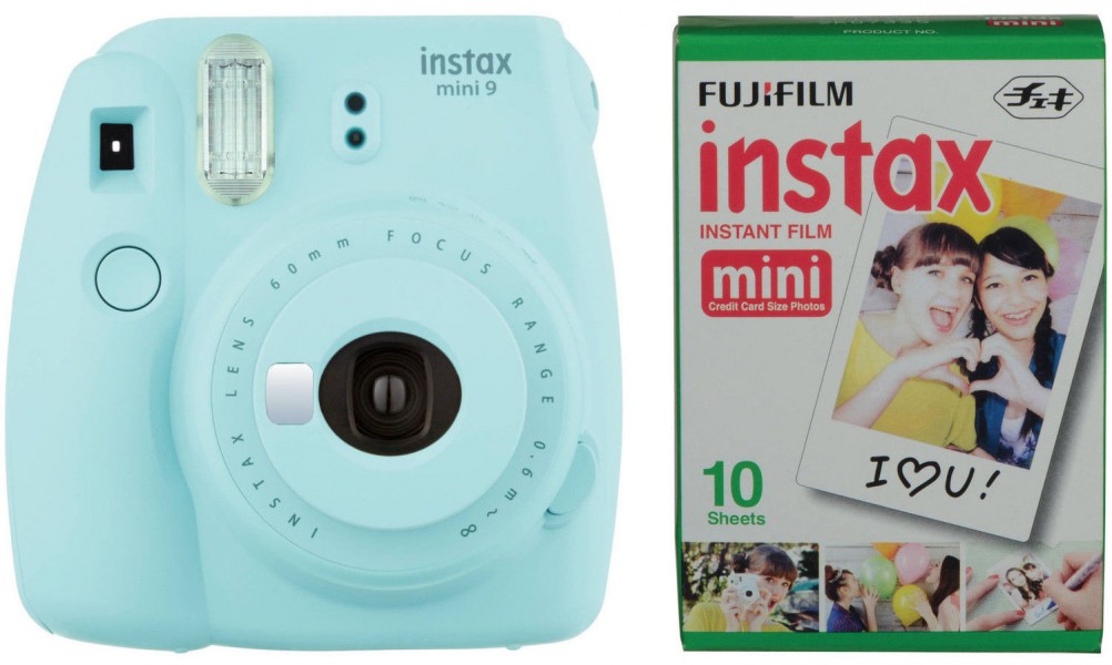 Fujifilm Instax Mini 9 Ice Blue + Instax Mini Glossy
