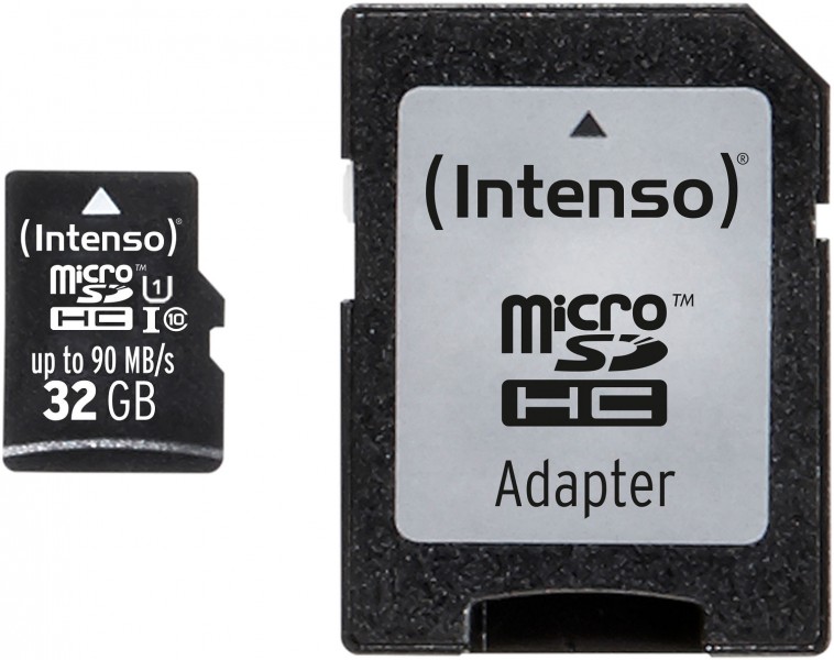 Intenso Professional 32GB microSDHC UHS-I Class 10 + SD Adapter 3433480