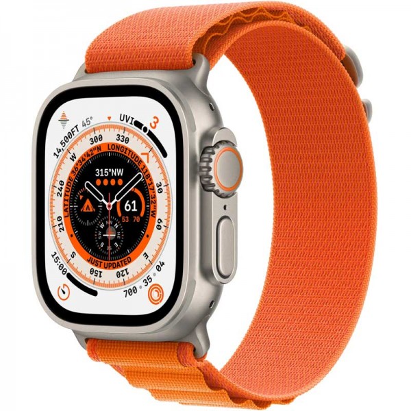 APPLE Apple Watch Ultra 49mm Titan Case Orange Alpine Loop Medium EU