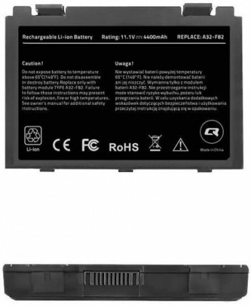 Qoltec Long Life Notebook Battery - ASUS F82, F83S 11.1V | 4400 mAh