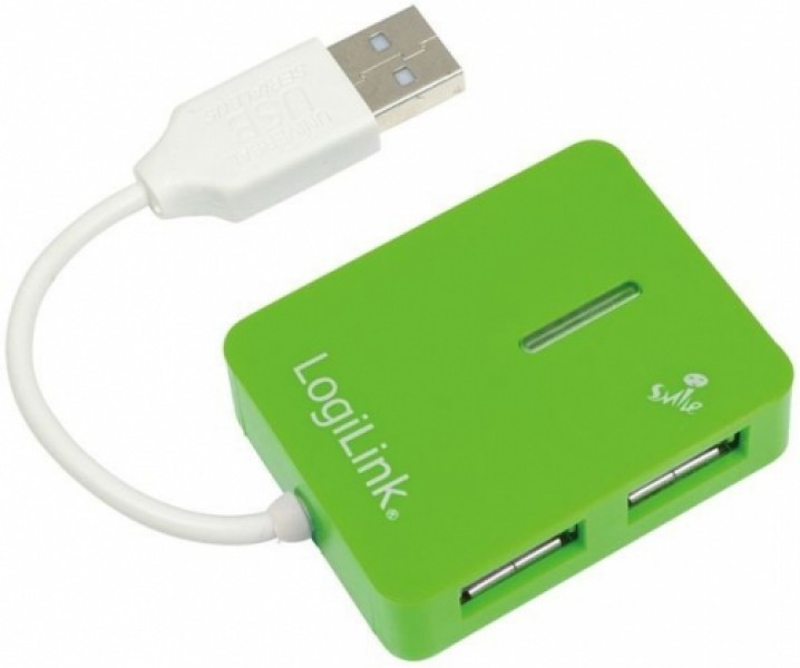 LOGILINK - Hub USB 2.0 ''smile'' green