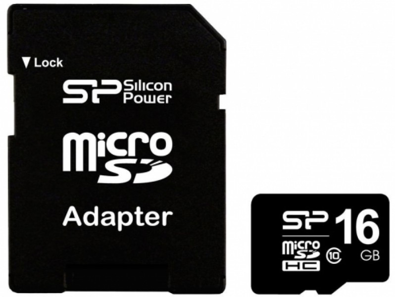 Silicon Power 16GB micro SDHC Class 10 + SD Adapter