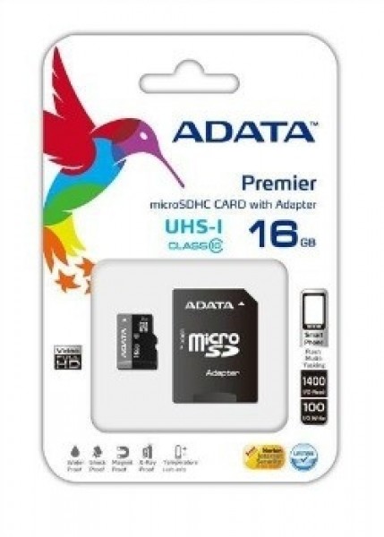 Adata microSDHC 16GB UHS1 + Adapter