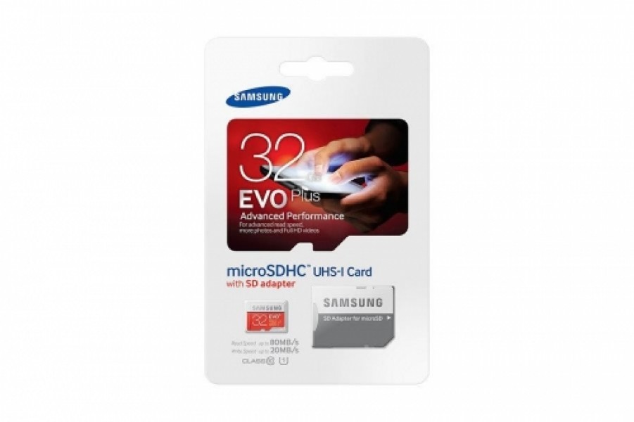 Samsung memory card EVO+ microSDHC 32GB Class 10 UHS-I Read:Write (80/20MB/s)