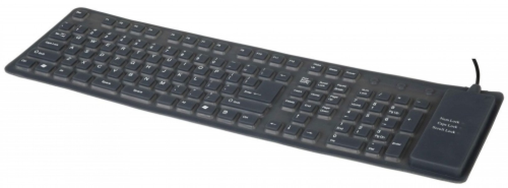 Gembird Flexible keyboard, USB + PS/2 combo, black color, US layout