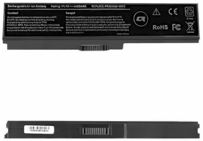 Qoltec Long Life Notebook Battery - Toshiba PA3634, 10.8-11.1 V | 4400 mAh