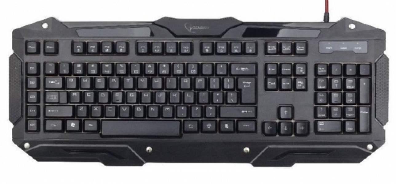 Gembird Backlight Programmable gaming keyboard USB, US layout, black