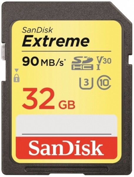 SanDisk 32GB Extreme SDHC UHS-I U3 Class 10