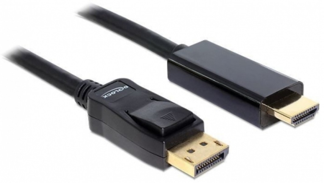 DELOCK CABLE DISPLAYPORT TO HDMI 3M BLACK