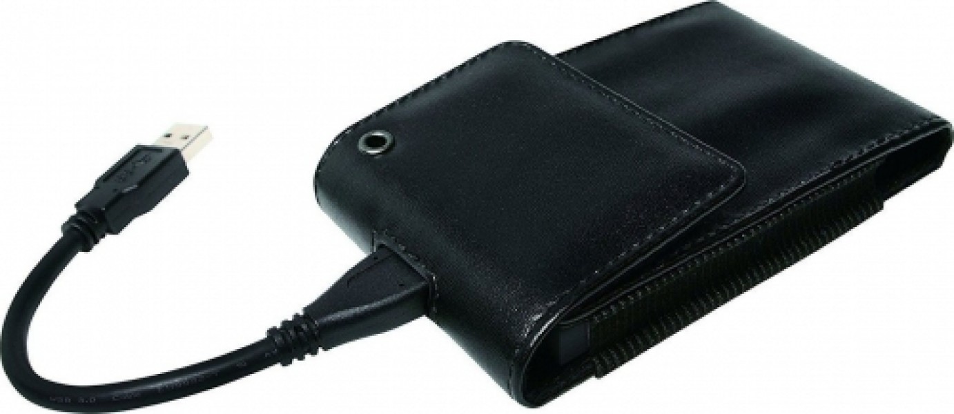 LogiLink UA0235 USB 3.0 HDD/​SSD Enclosure 2.5'' Leather Black