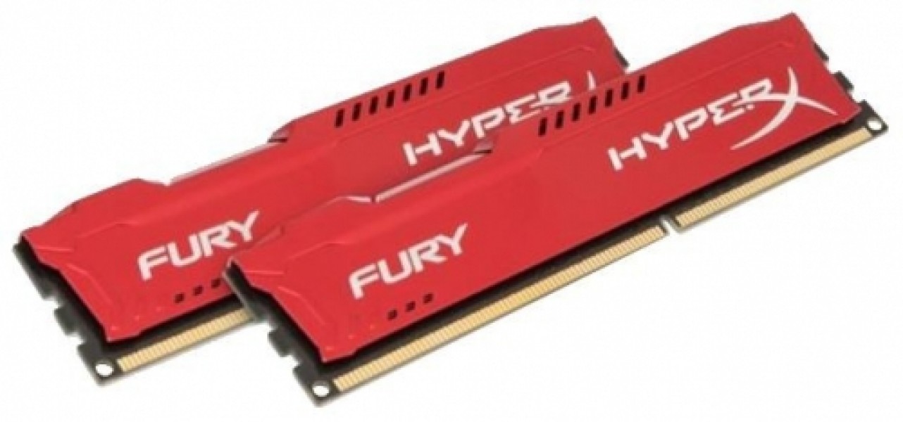 Kingston 8GB DDR3 PC12800 CL10 DIMM HyperX Fury Red Series KIT OF 2 HX316C10FRK2/8