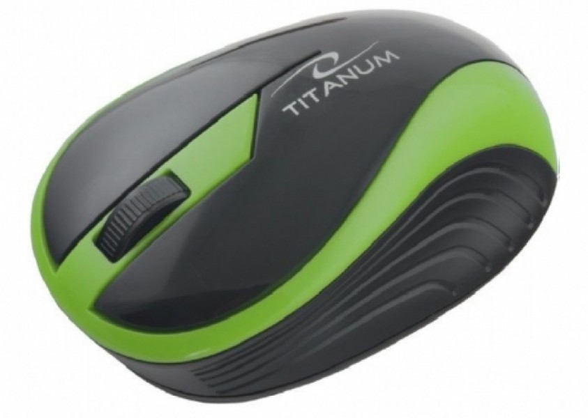 TITANUM Wireless Optical Mouse 3D BUTTERFLY TM113G| 2.4 GHz| 1000 DPI| 3D| Green