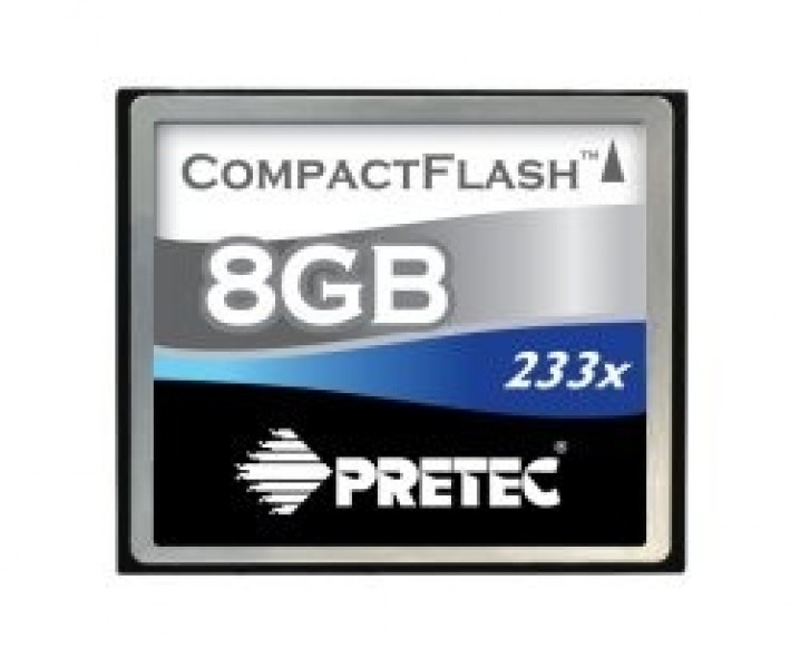 Pretec Cheetah II CompactFlash 8GB 233x (transfer up to 35 MB/s)