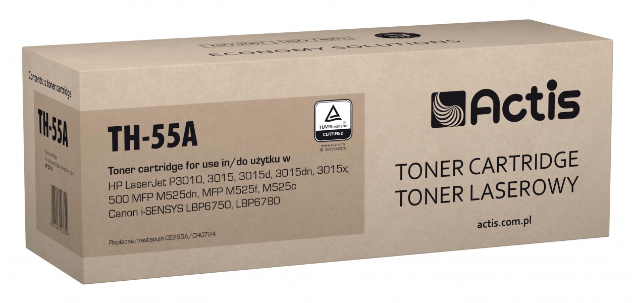 Actis TH-55A laser toner cartridge for HP (HP 55A CE255A compatible, new)