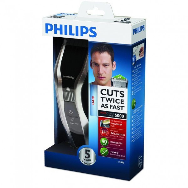 Philips HAIRCLIPPER Series 5000 HC5450/16 hair trimmers/clipper Black,Silver
