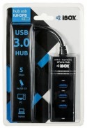 HUB I-BOX USB 3.0 BLACK 4-PORTS
