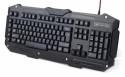 Gembird Backlight Programmable gaming keyboard USB, US layout, black