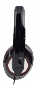 Gembird microphone & stereo headphones with volume control, glossy black