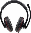 Gembird microphone & stereo headphones with volume control, glossy black