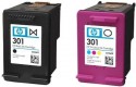 HP ORIGINAL 301 INK CARTRIDGES BLACK + CYAN MAGENTA YELLOW