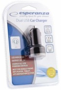ESPERANZA Charger Car - 2 x USB |iPhone| DC 12/24V | 5V | 2100mA