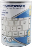 ESPERANZA Keyboard Silicone EK126W USB / OTG Flexible Waterproof / White