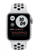 Apple Watch Nike Series 6 GPS, 44mm Silver Aluminium Case with Pure Platinum/Black Nike Sport Band - Regular